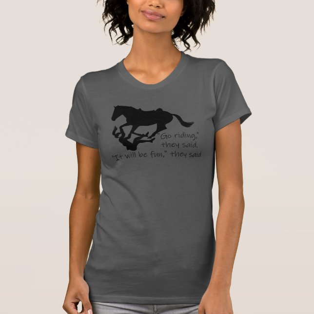 Camiseta Cita divertida de Let's Go Riding Horses (Anverso)