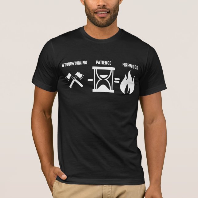 Camiseta Cita divertida de madera Chiste leñador leña (Anverso)