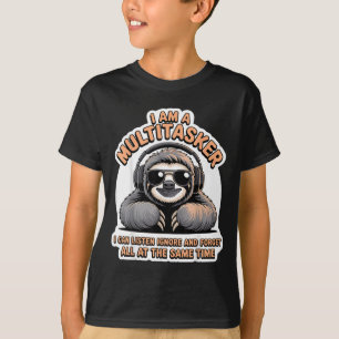 Camiseta Cita divertida de multitareas humor sarcástico grá