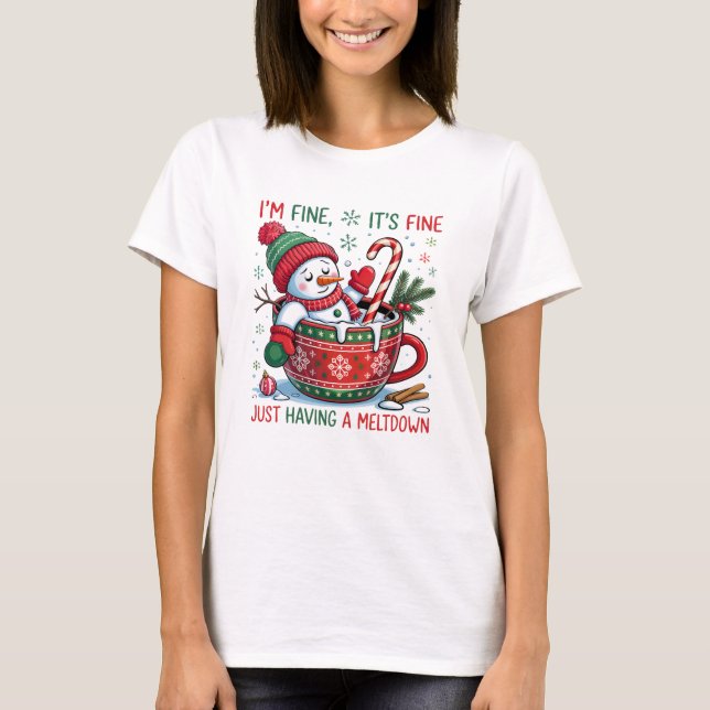 Camiseta Cita divertida de Navidad para tener un colapso  (Anverso)