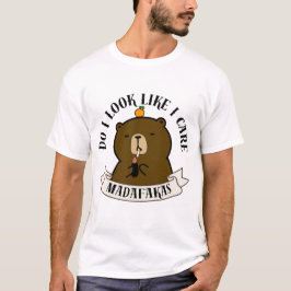 Camiseta Cita Divertida de Oso – ¿Parece que Me Importa, Ma