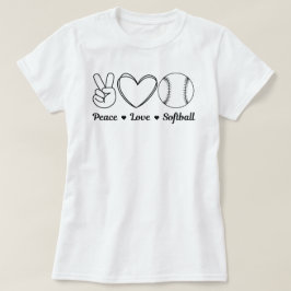 Camiseta Cita divertida de Peace Love Softball | Sentido de
