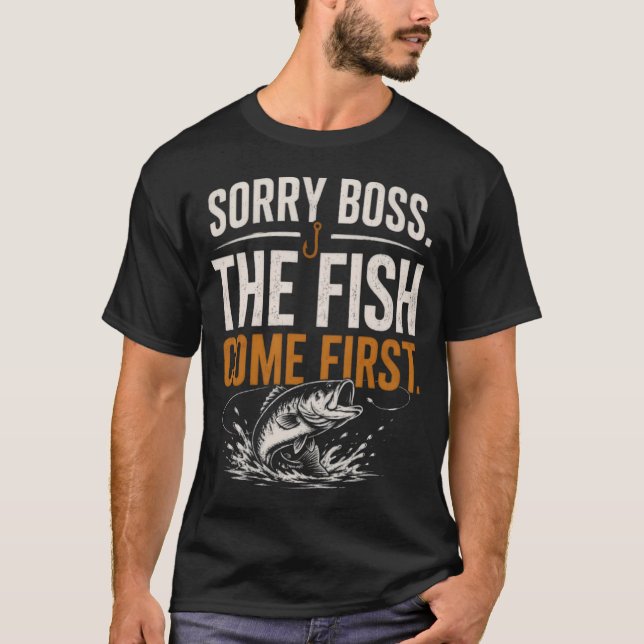 Camiseta Cita divertida de pesca (Anverso)
