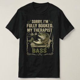 Camiseta Cita Divertida de Pesca Mi Terapeuta es una Lubina