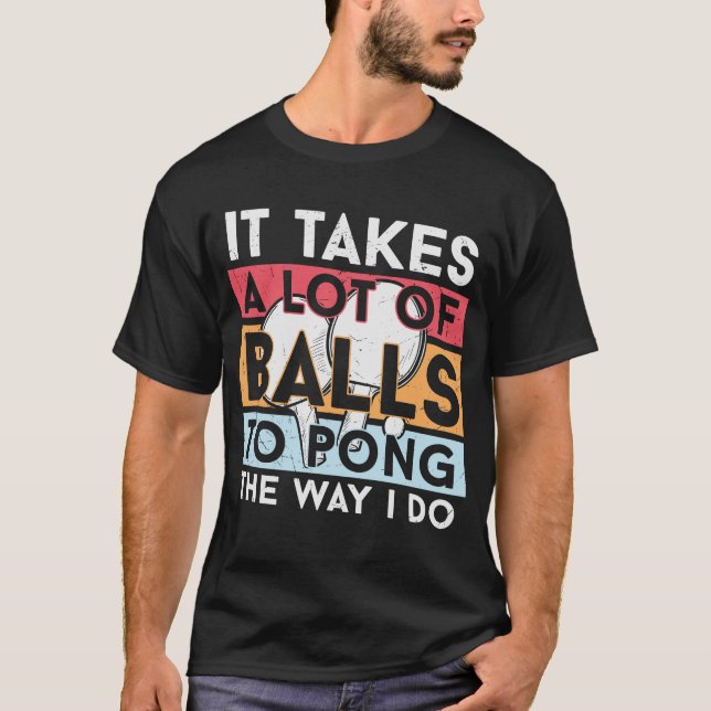 Camiseta Cita divertida de Ping Pong (Anverso)