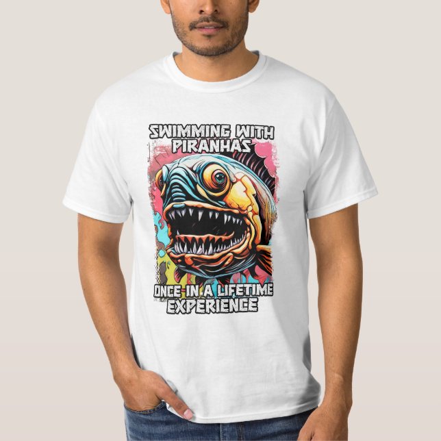 Camiseta Cita divertida de piraña diciendo graciosas citas  (Anverso)