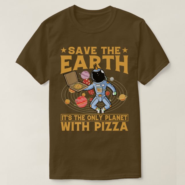Camiseta Cita divertida de Pizza Lover Tee, activista medio (Diseño del anverso)