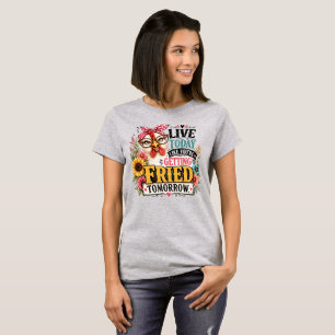 Camiseta Cita Divertida de Pollo