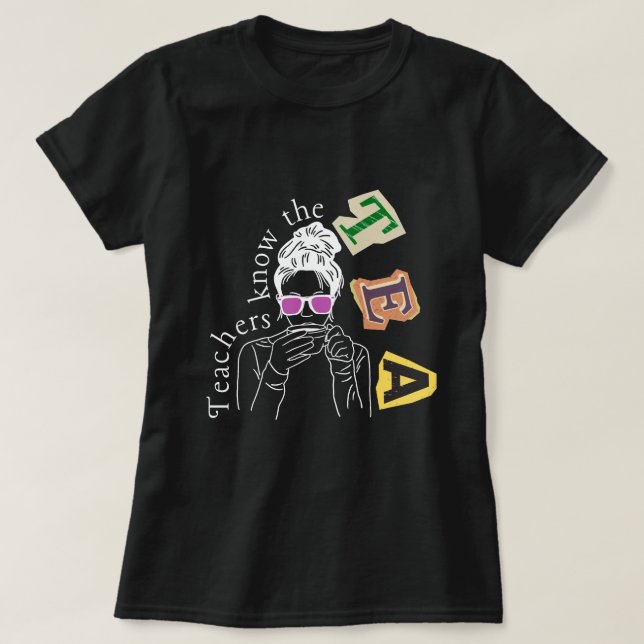 Camiseta Cita divertida de profesores - Los profesores sabe (Diseño del anverso)