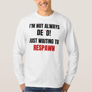 Camiseta Cita divertida de reaparición de jugador en negro 