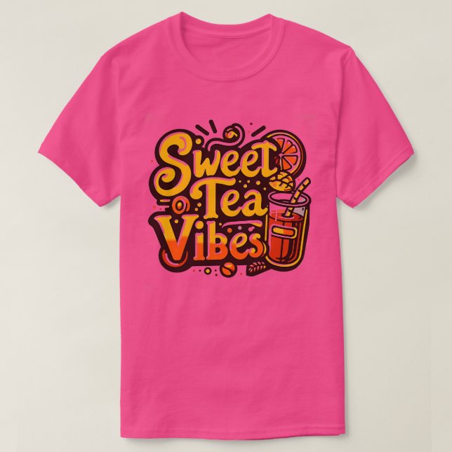 Camiseta Cita divertida de té dulce con una apariencia vint (Diseño del anverso)