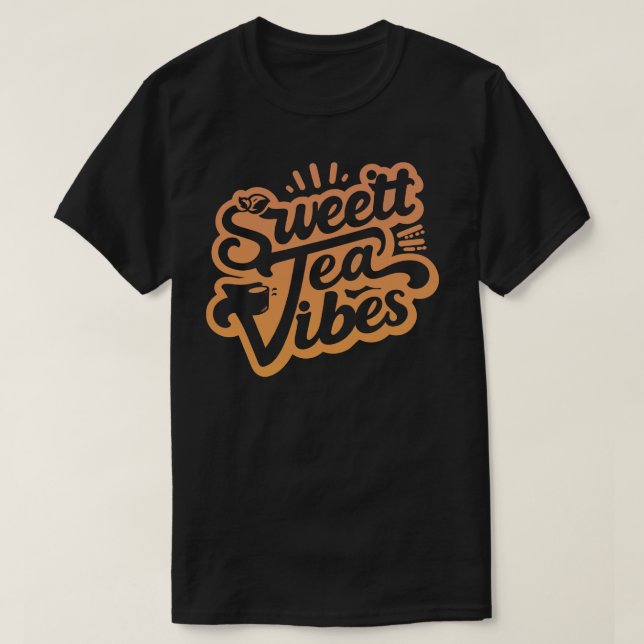 Camiseta Cita divertida de té dulce con una apariencia vint (Diseño del anverso)