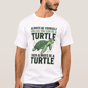 Camiseta Cita Divertida de Tortuga Diseño de Grabado Vintag