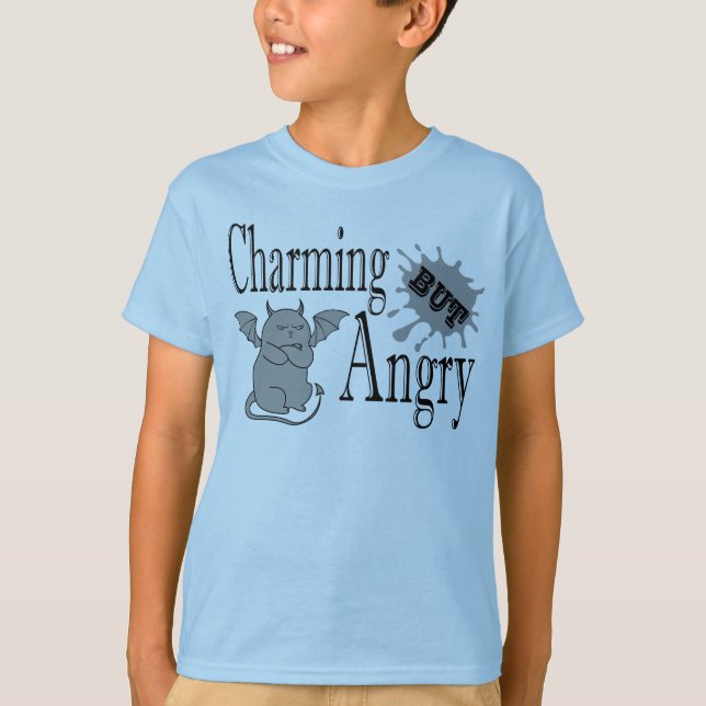 Camiseta Cita divertida de un pequeño gato endemoniado, enc (Anverso)