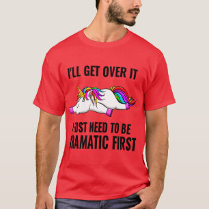 Camiseta Cita Divertida de Unicornio Me Recuperaré Sólo Nec