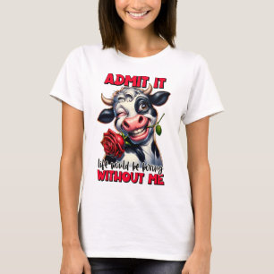 Camiseta Cita divertida de vaca dice