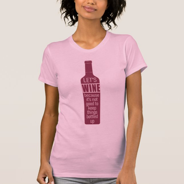 Camiseta Cita divertida de vino (Anverso)