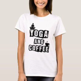 Camiseta Cita divertida de yoga y café para amantes del bie