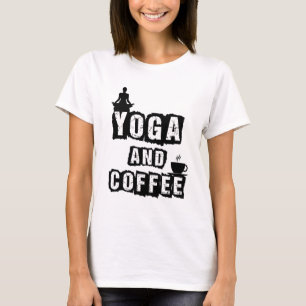 Camiseta Cita divertida de yoga y café para amantes del bie