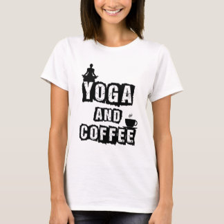 Camiseta Cita divertida de yoga y café para amantes del bie