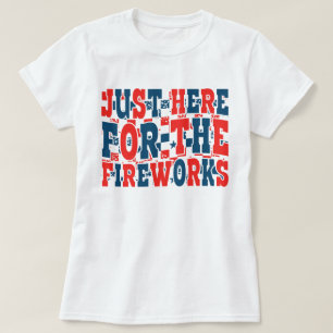Camiseta Cita divertida del 4 de julio de fuegos artificial