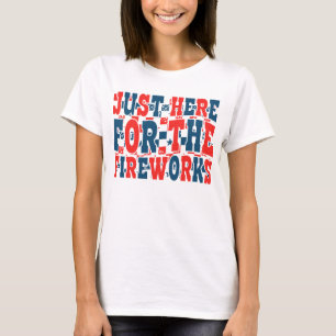 Camiseta Cita divertida del 4 de julio de fuegos artificial