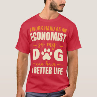 Camiseta Cita divertida del economista amante de los perros