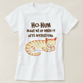 Camiseta Cita divertida del gato del "Ho-Ronquido"