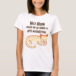 Camiseta Cita divertida del gato del "Ho-Ronquido"