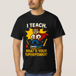 Camiseta Cita divertida del profesor - ¿Cuál es tu superpod