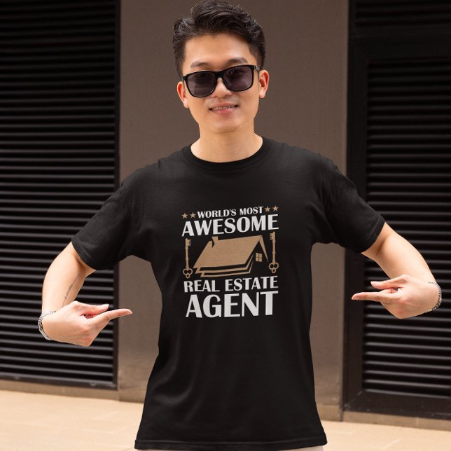Camiseta Cita divertida e impresionante agente inmobiliario (awesome real estate agent realtor t shirt)