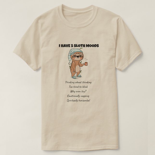 Camiseta Cita divertida en esloth Humor perezoso para los a (Diseño del anverso)