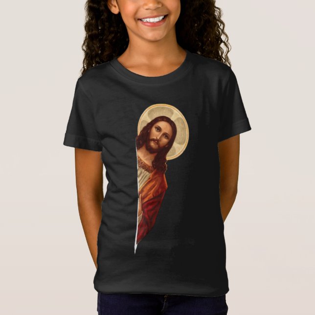 Camiseta Cita divertida Jesús Meme Vi A Las Mujeres Cristia (Anverso)