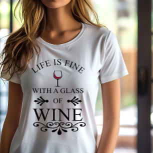 Camiseta Cita divertida para beber vino