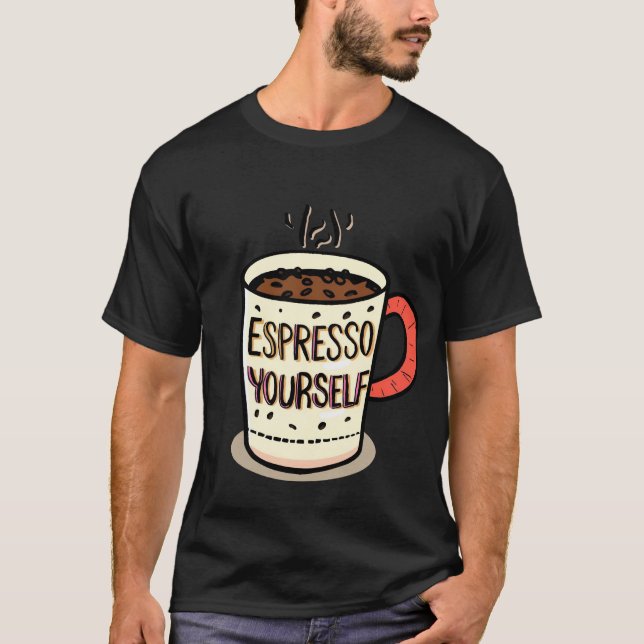 Camiseta Cita divertida para café Diseño de "Espresso tú mi (Anverso)