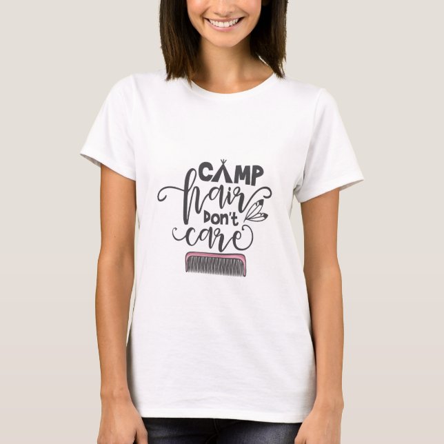 Camiseta Cita divertida para Camp Hair (Anverso)