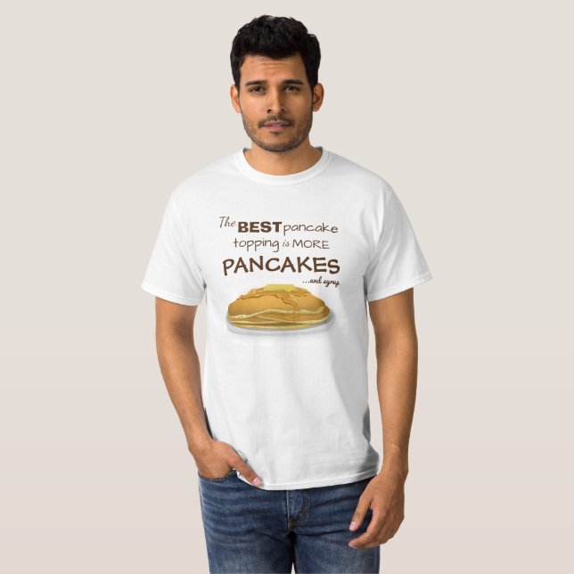 Camiseta Cita divertida para comprar crepes y jarabe (Anverso completo)
