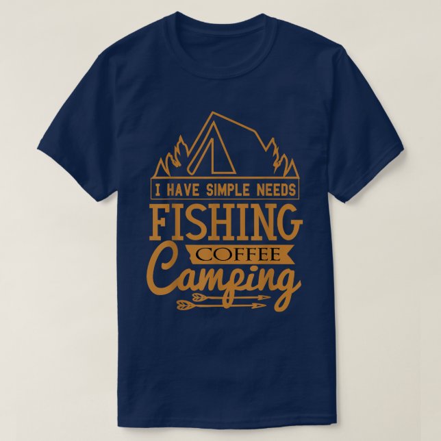Camiseta Cita divertida para el negocio de la pesca de camp (Diseño del anverso)