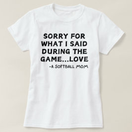 Camiseta Cita divertida para mamá de Softball | Sentido de 