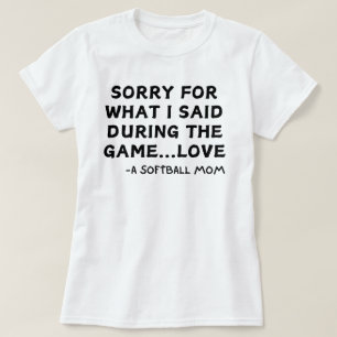 Camiseta Cita divertida para mamá de Softball   Sentido de 