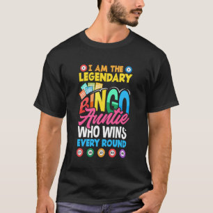 Camiseta Cita divertida para noche de bingo mujeres tía leg