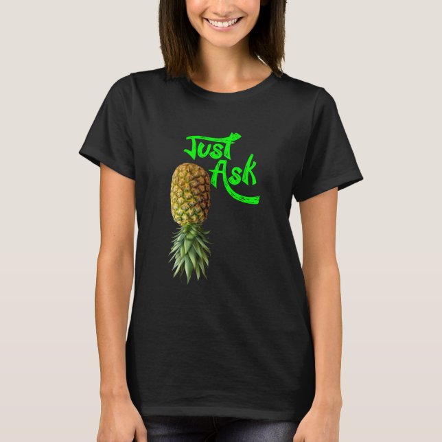 Camiseta Cita divertida Pineapple Sharing Swinger (Anverso)