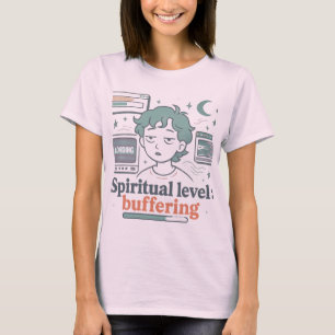 Camiseta Cita divertida retro de tampón de nivel espiritual