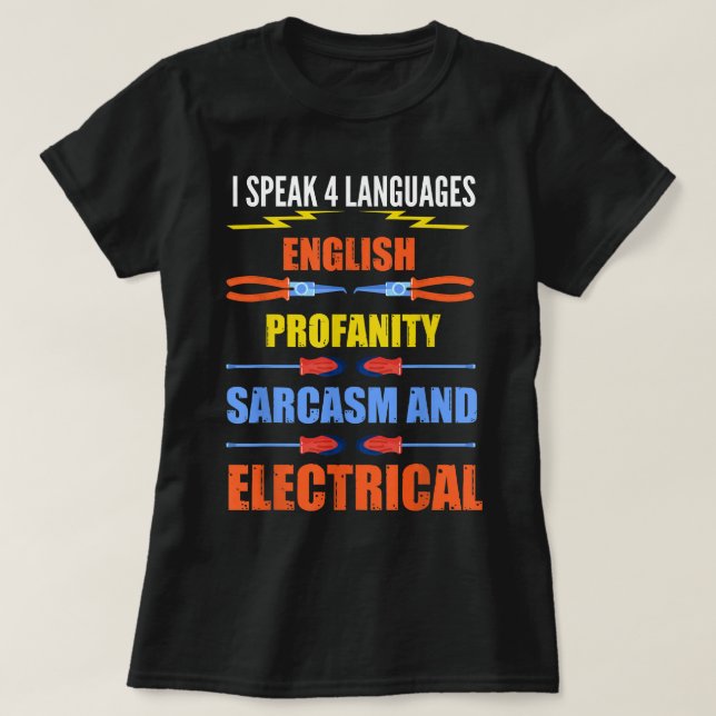Camiseta Cita divertida sobre el Chiste eléctrico (Diseño del anverso)