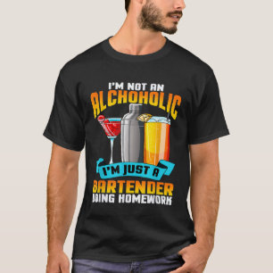 Camiseta Cita divertida sobre la casa de barman alcohólico