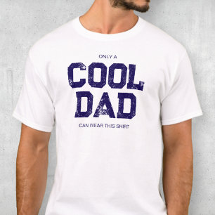Camiseta Cita Divertida Tipografía Azul Humor Papá Genial