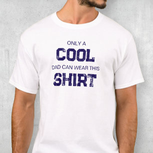 Camiseta Cita Divertida Tipografía Azul Humor Papá Genial