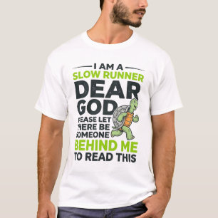 Camiseta Cita Divertida Tortuga Corredora Lenta Grabado Vin