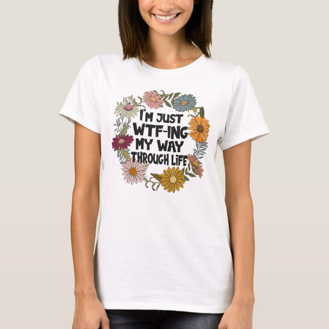 Camiseta Cita divertida vida dice que mamá papá padre (Anverso)