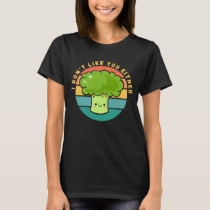 Camiseta Cita Divertida y Sarcástica de Brócoli Kawaii